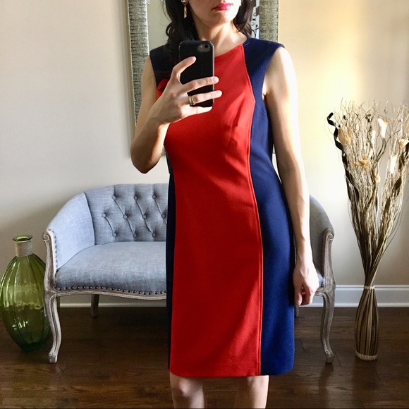 Tahari Colorblock Dress NWT - Picture 5 of 8